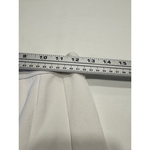 Theory Womens Summer Pique Pleated Mini Skirt Size 0 White Knit A-Line High Rise - Picture 7 of 8